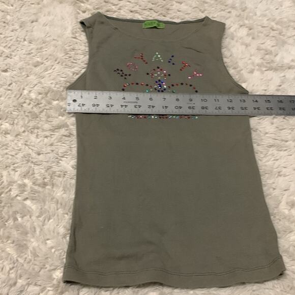 Vintage Y2K Velvet Royalty Tank Top 2000s Fairy Boho Studded Rhinestone 90s USA - Picture 4 of 8